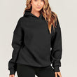 Women Solid Color Hoodie Pullover