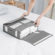 4 Pack Bed Sheet Organizers and Storage Set, Foldable Bedding Storage Bags