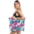 Foldable Large Waterproof Beach Bag Summer Travel Tote Bag with Zipper
