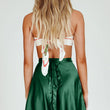 Women Sexy Mini Satin Skirt