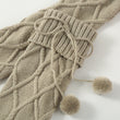 Women Knitted Socks Soild Color Over Knee Stockings
