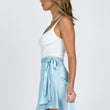 Women Sexy Mini Satin Skirt