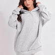 Women Solid Color Hoodie Pullover