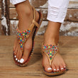 Womens Open Toe Sandals Summer Bohemia Rhinestone Sandals