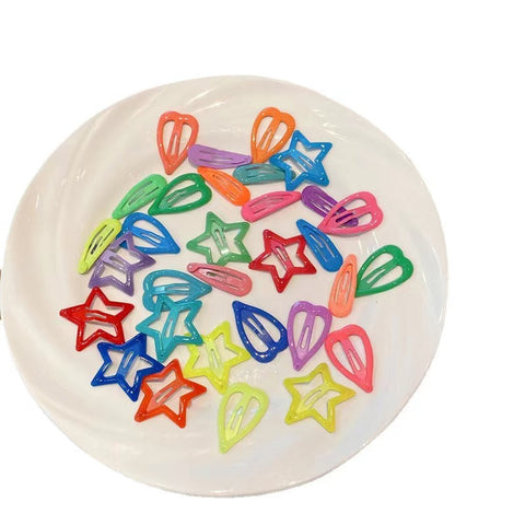 50pcs Girl Hair Clips Lumious in the Night Hairclips