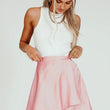 Women Sexy Mini Satin Skirt