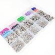 200 Sets 9.5mm 10 Colors Prong Ring Press Studs Snap Fasteners Dummy Clip Pliers