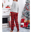 Women Christmas Pajamas Set Plaid Pant