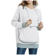 Women Pet Pouch Hoodie Long Sleeve Kitten Puppy Holder Carrier Pullover