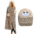 Women Winter Hooded Wearable Cartoon Hoodie Blanket