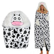 Women Winter Hooded Wearable Cartoon Hoodie Blanket