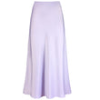 Women High Waist Solid Maxi Satin Skirt