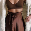 Women Sexy Mini Satin Skirt