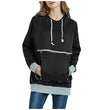 Women Pet Pouch Hoodie Long Sleeve Kitten Puppy Holder Carrier Pullover