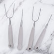 2pack Extendable Stainless Steel BBQ Fork U-shaped Grill Fork