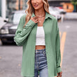 Women Long Sleeve Solid Color Loose  Blouse