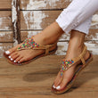 Womens Open Toe Sandals Summer Bohemia Rhinestone Sandals