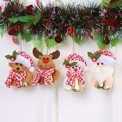 4pcs Christmas Hanging Decor Ringbell Decor