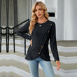 Women Knitted Solid Color Shirt