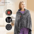 Zipper USB Electric Heated Wrap Shawl Wearable Electric Poncho Throw