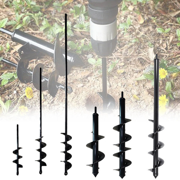 Earth Auger Fence Post Drill Soil Digger Hole Borer Digger 4" 6" 8"