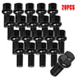 20pcs M14x1.5 Wheel Lug Bolts with 28mm Thread and 17mm Hex