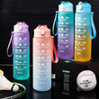 800ml Motivational Water Bottle with Time Marker Straw Leakproof Tritian Frosted Portable Reusable Fitness Sport Bottle