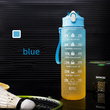 800ml Motivational Water Bottle with Time Marker Straw Leakproof Tritian Frosted Portable Reusable Fitness Sport Bottle