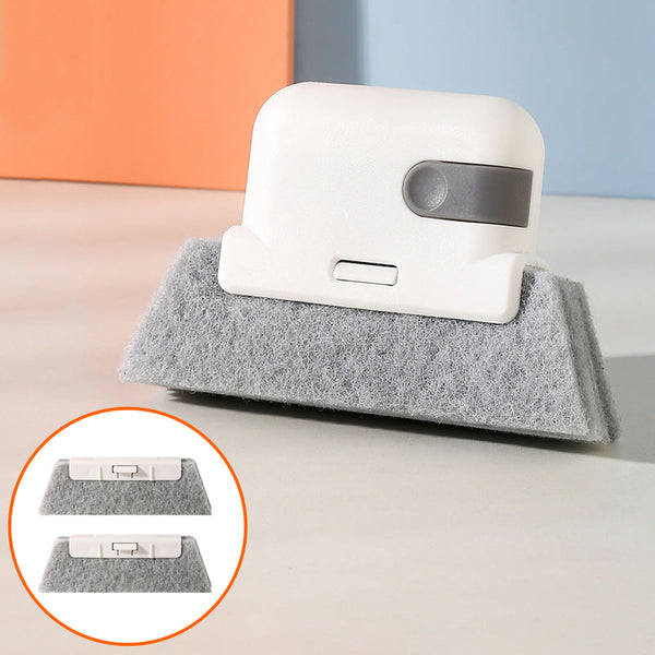 Groove Cleaning Tool Window Groove Cleaning Cloth with 2 Replace Brush Head