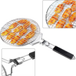 Stainless Steel Grilling Basket Portable Non-Stick Grill Basket with Handle