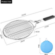 Stainless Steel Grilling Basket Portable Non-Stick Grill Basket with Handle