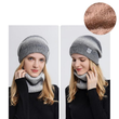 2pcs Knitted Gradient Beanie Hat Scarf Set