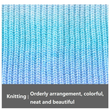 2pcs Knitted Gradient Beanie Hat Scarf Set