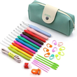 30 Packs of Crochet Hook Set Ergonomic Soft Handle Knitting Knitting Needles and Sewing Accessories
