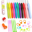 30 Packs of Crochet Hook Set Ergonomic Soft Handle Knitting Knitting Needles and Sewing Accessories