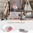 Women Bowknot Suede Faux Fur Moccasin Shoes Warm Lightweight Shoes