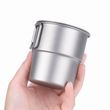 Folding Handle Stainless Steel Camping Cup