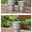 Folding Handle Stainless Steel Camping Cup