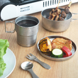 Folding Handle Stainless Steel Camping Cup