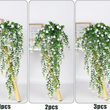 3pcs Plastic Ivy Hanging Plants with Flower