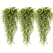 3pcs Plastic Ivy Hanging Plants with Flower