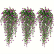 3pcs Plastic Ivy Hanging Plants with Flower