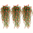 3pcs Plastic Ivy Hanging Plants with Flower