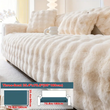 Imitation Fur Plush Sofa Cover Soft Sofa Slipcover