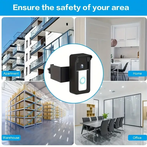 1pc Adjustable No-Drill Doorbell Bracket Doorbell Holder