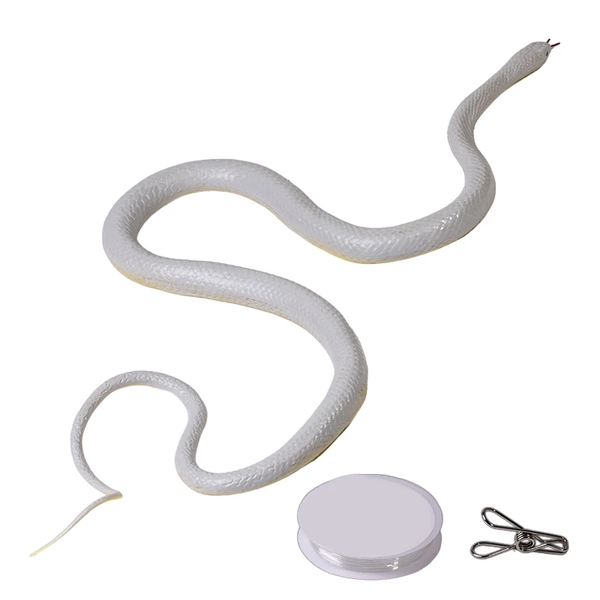 Snake Prank With String Clip Funny Large Realistic Rubber Snake