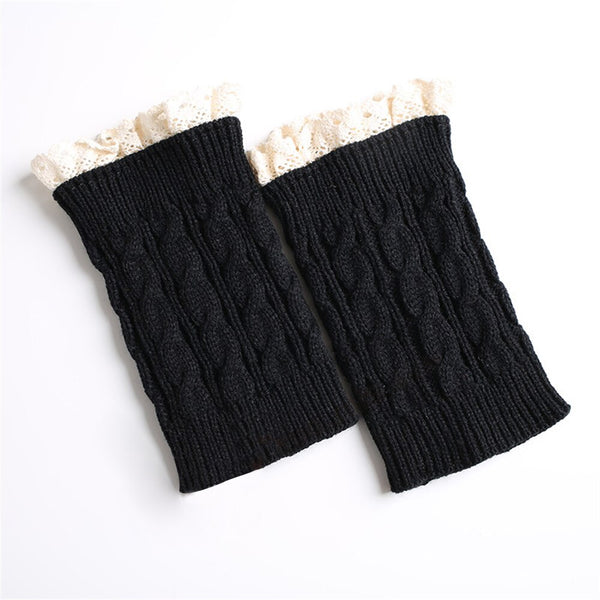 Women Knitted Lace Gaiter Leg Warmer