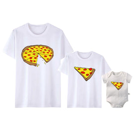 Pizza Print Family Matching T Shirt