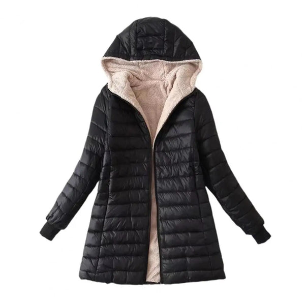 Women Parkas Winter Fleece Hooded Jackets