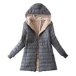 Women Parkas Winter Fleece Hooded Jackets